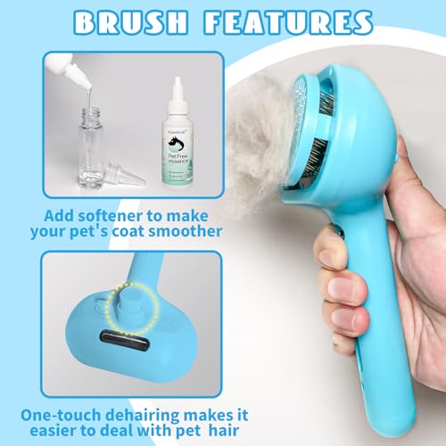 Spray Cat Brush for Shedding Green