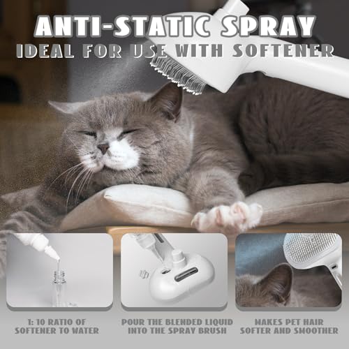 Spray Cat Brush for Shedding Green