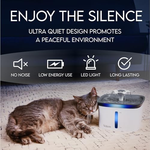 Pet Water Fountain Vivid Blue Mini 67oz Plastic