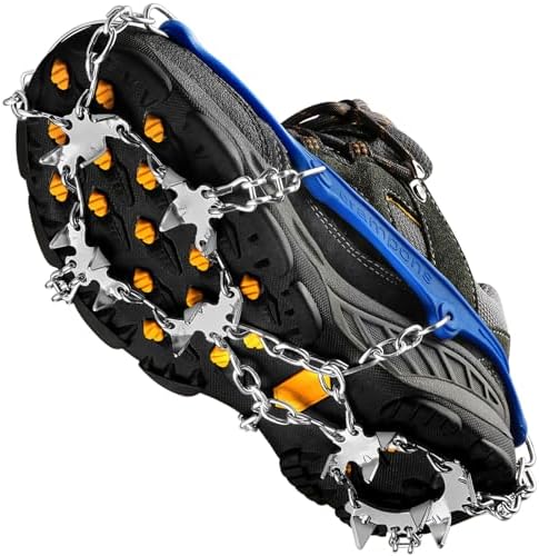 Shoe Protective Grip Spikes Blue Large